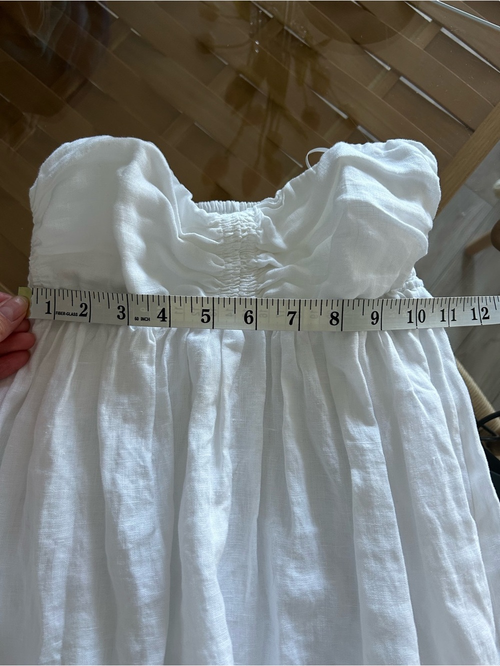 Aritzia Little Moon 100% Linen White Strapless Maxi Dress - Picture 14 of 15